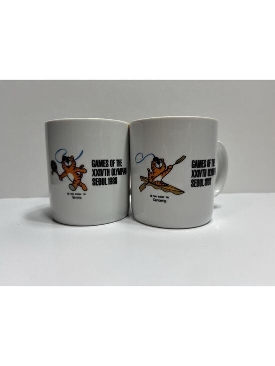 Other - Rare Vintage Seoul 1988 Olympics Hodori Tiger Ceramic Mugs